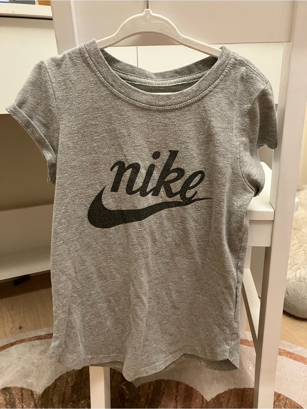 Nike Kids Gray Logo Short Sleeve Tee